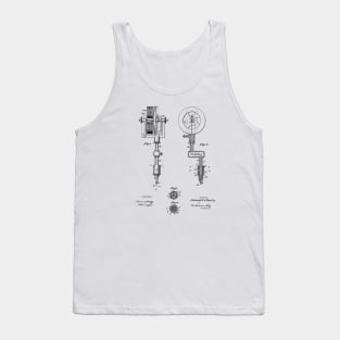 TATTOO MACHINE VINTAGE PATENT DRAWING Tank Top